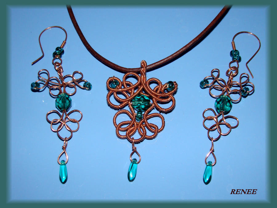 Emerald copper set