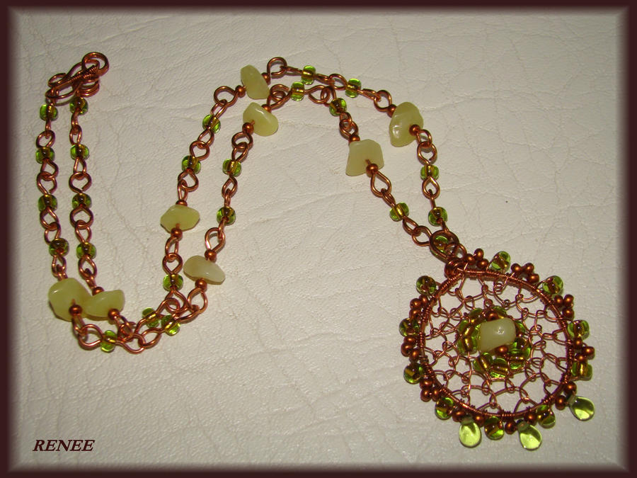 Jade with Copper necklace