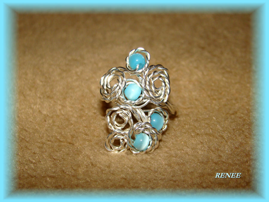 Blue spirale ring