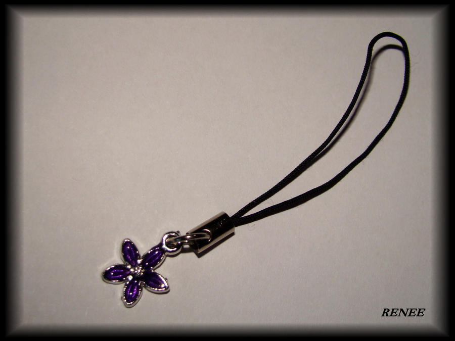 Purple flower phone jewel