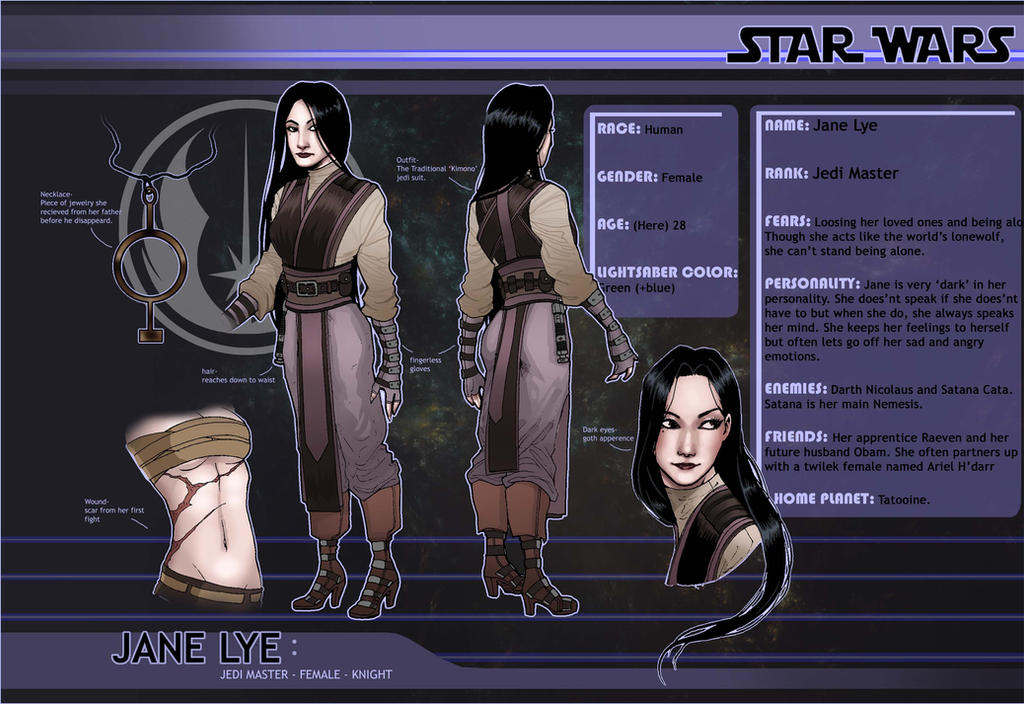 Star Wars: Jane Lye-  Character Sheet