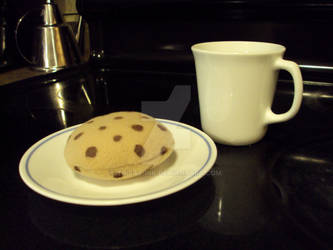 A cookie and some milk