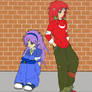 Gijinka Knuckles and Sparkle