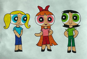 The PowerPuff Girls as 11 year olds