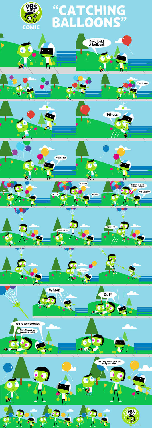 PBS Kids Comic Catching Balloons by LuxoVeggieDude9302 on DeviantArt