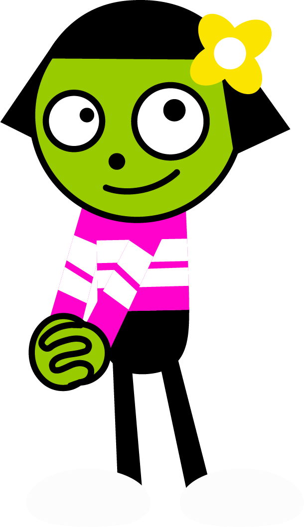 PBS Kids Digital Art - Dot's Hair Flower (1999) by LuxoVeggieDude9302
