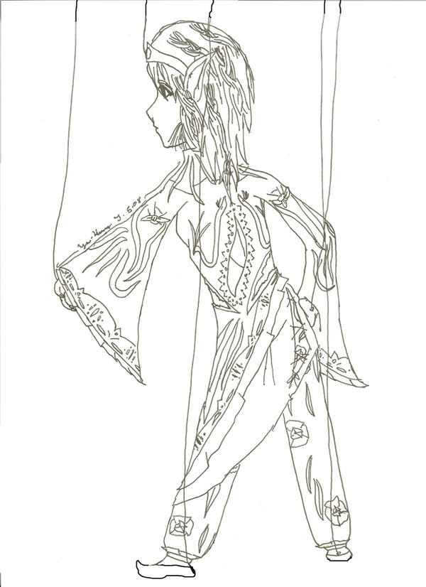 Dirct Line Puppet Puppet Lineart by iFiguresk8 on DeviantArt