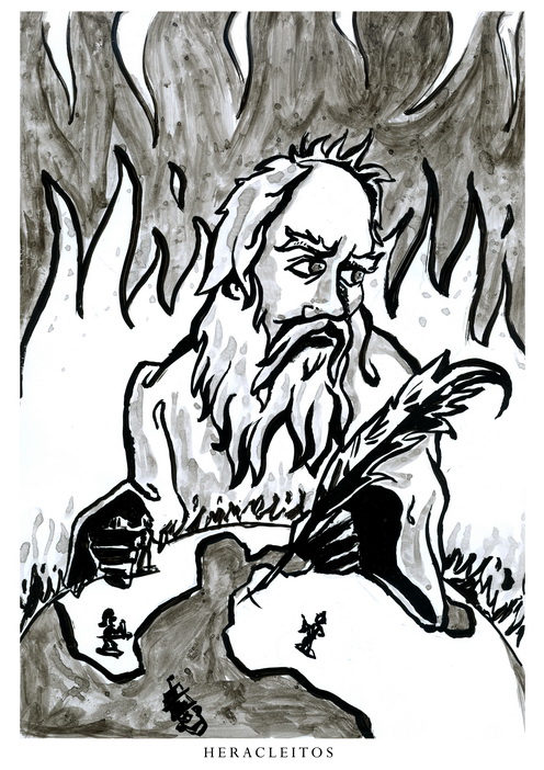 Heraclitus in flames