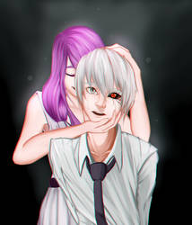 Tokyo Ghoul: Kaneki and Rize