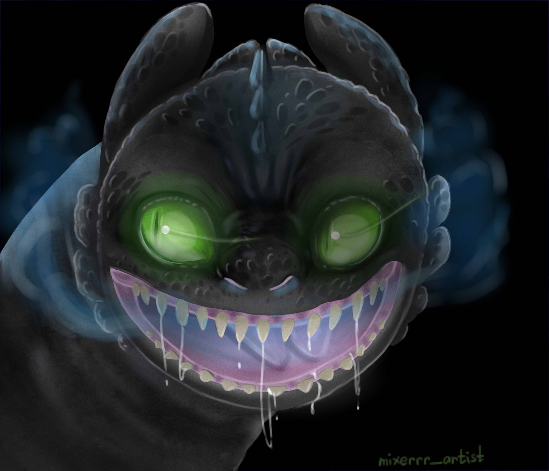 Scary Toothless by MixerrrArtist on DeviantArt