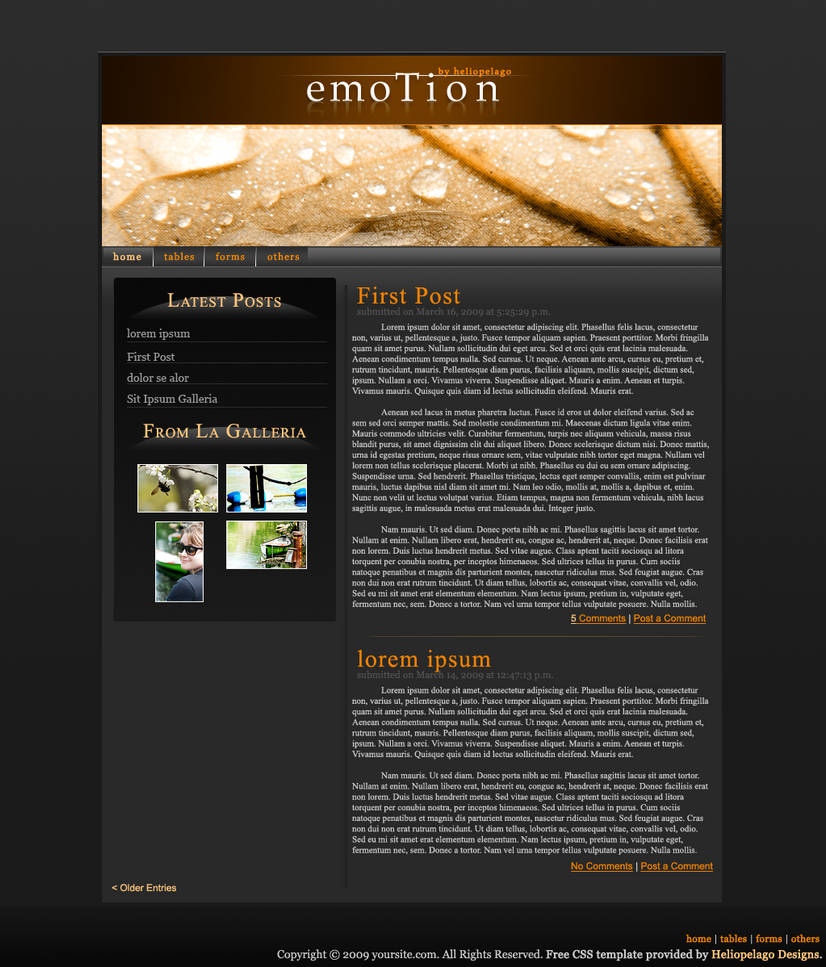 Emotion Free Css Template By Heliopelago On Deviantart Emotion Free Css Template By Heliopelago On Deviantart