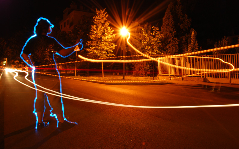 Light Graffiti - hitch-hiker