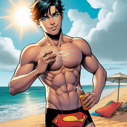 Jon Kent at the beach 6