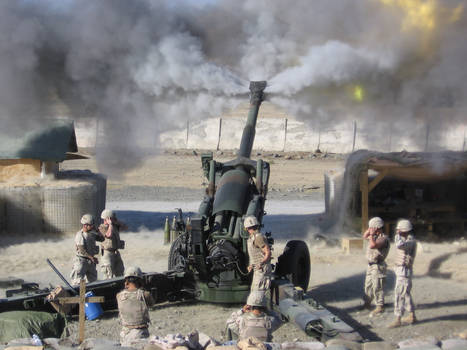 howitzer smouldering