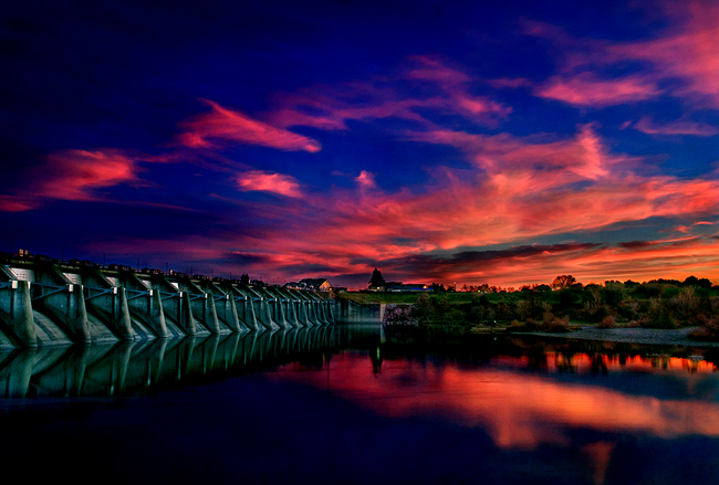 Nimbus Dam Sunset