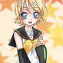 Kagamine Rin Lineart--Coloured