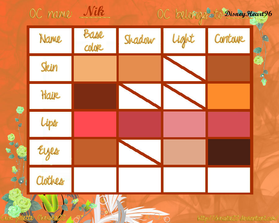 Nik Color Palette by DisneyHeart96 on DeviantArt