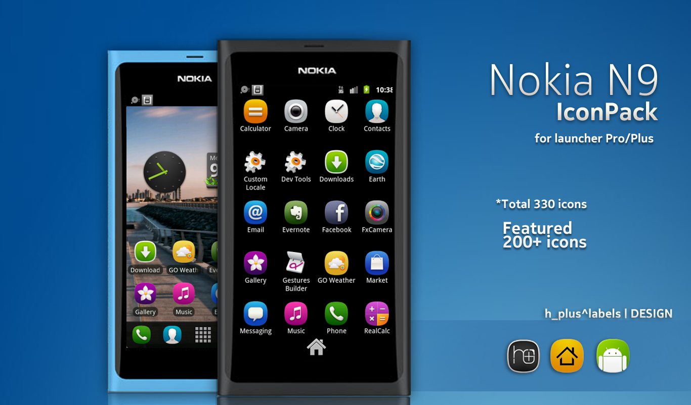 the nokia n9 iconpack for launcher pro by hpluslabels on deviantart