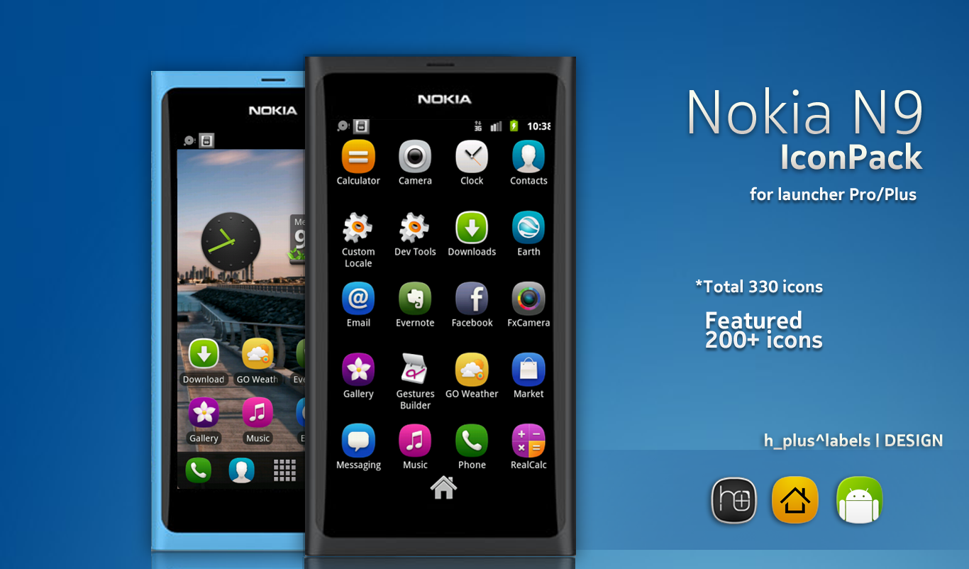 THe Nokia N9 IconPack for Launcher Pro