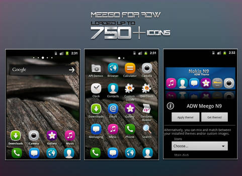Meego Nokia N9 - ADW Theme Preview