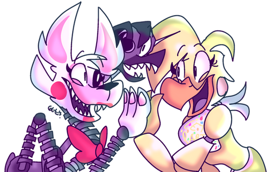 Mangle and Toy Chica