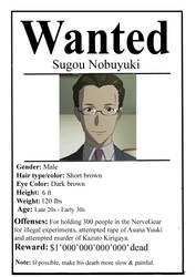 Sugou Nobuyuki wanted poster