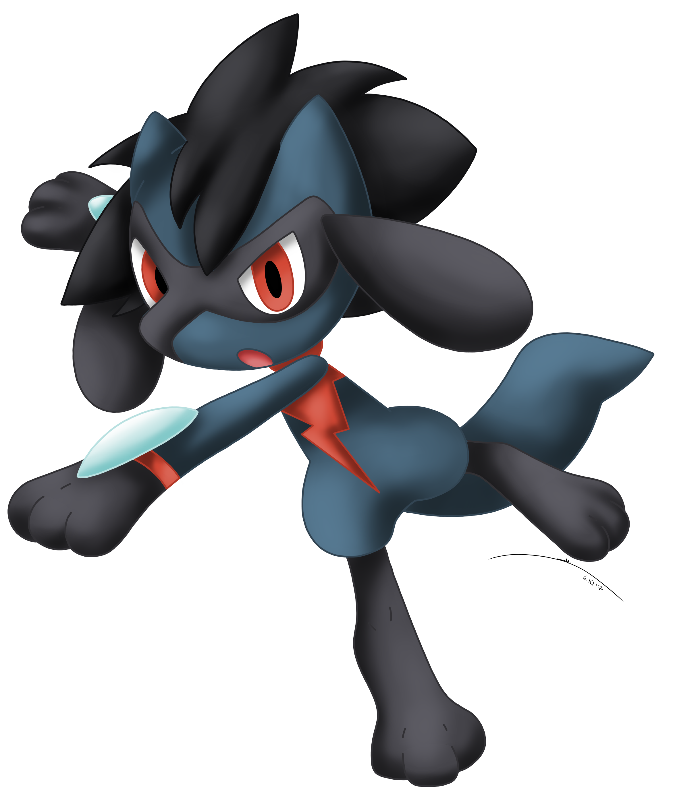Pokemon Fusion #10 - Ash-Riolu by DarkraiLady on DeviantArt