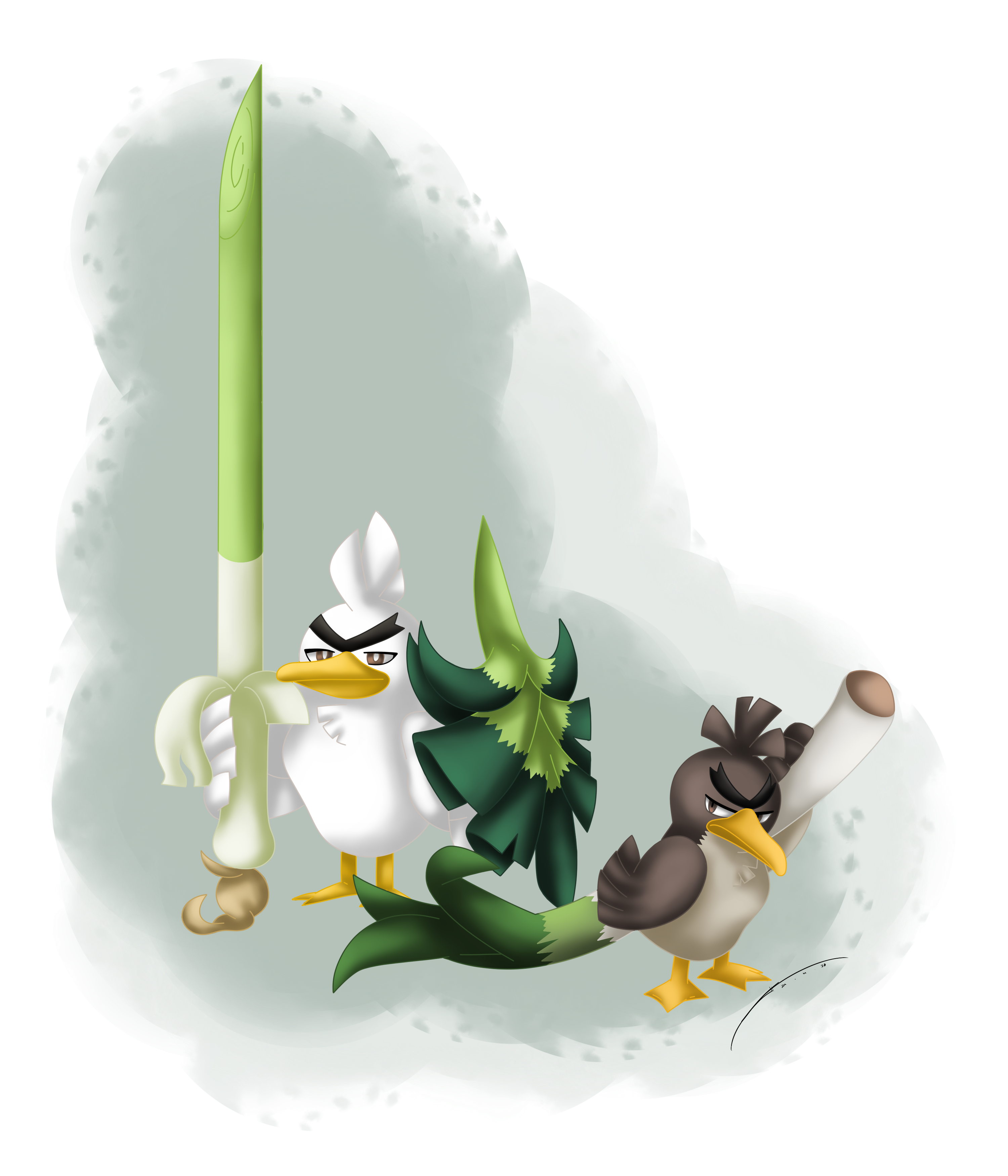 Galarian Farfetch'd by GemyPou01 -- Fur Affinity [dot] net