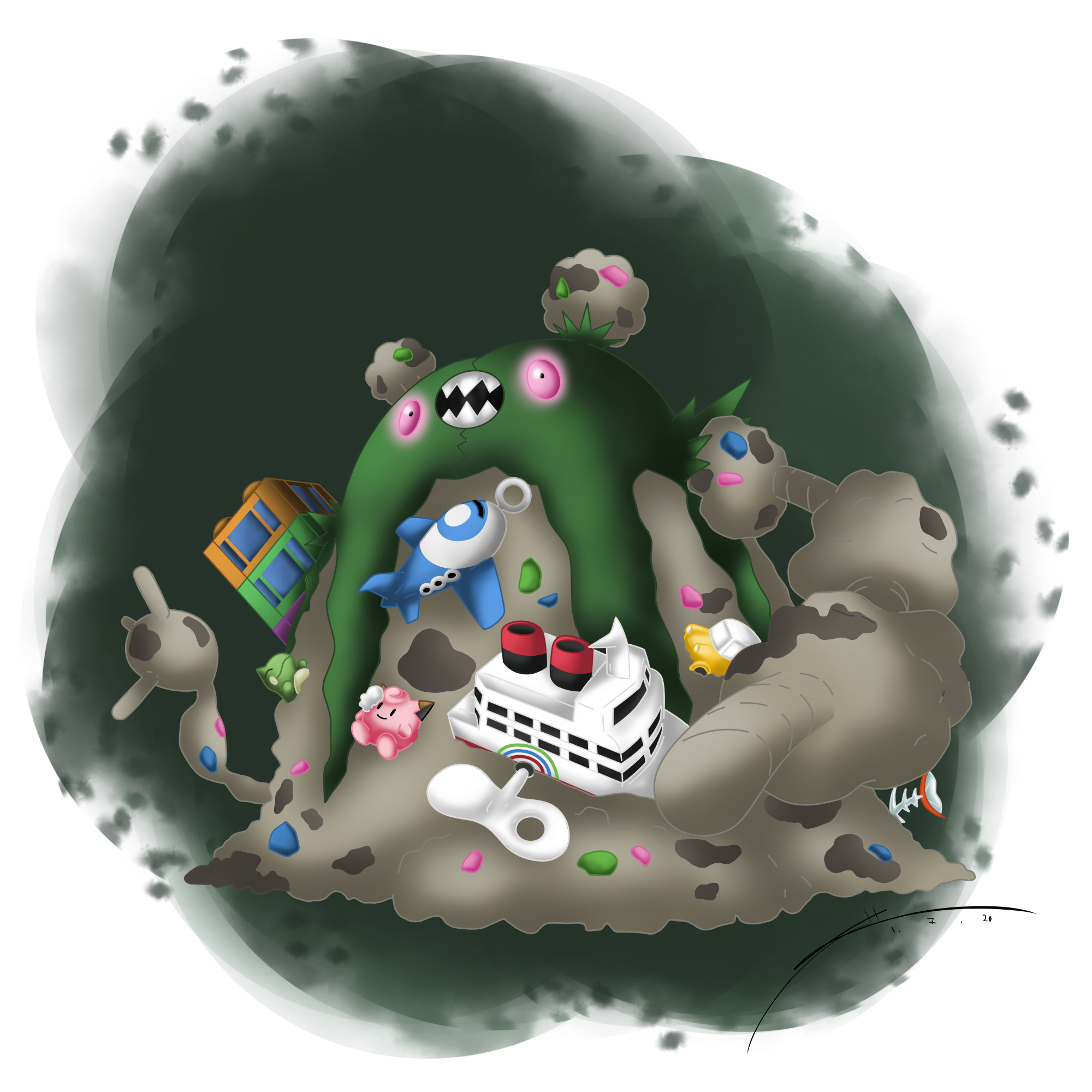 pic Pokemon Garbodor Gigantamax gigantamax garbodor by darkrailady on