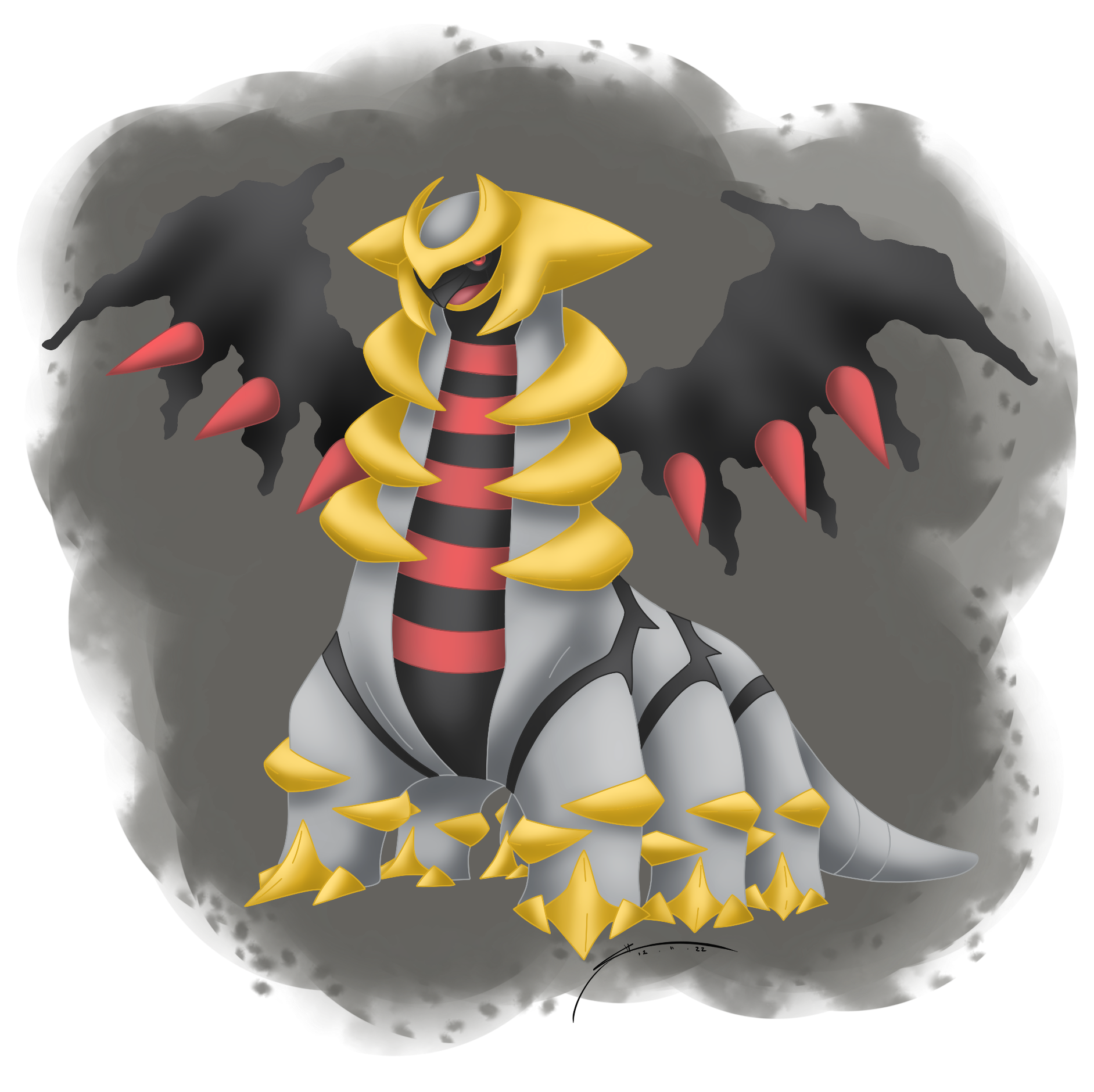 OC] Shiny Giratina #487 Origin Forme: It was created along with