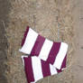 Striped scarf - white and violet