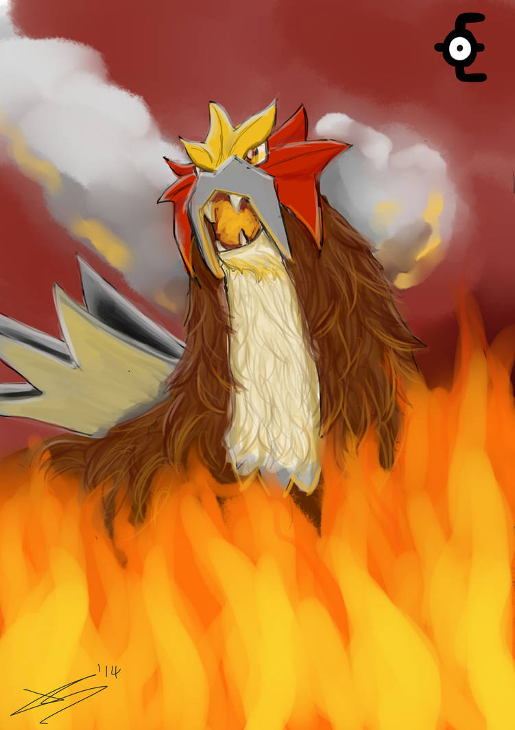 E is for: Entei by Jassylaw on DeviantArt