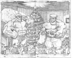 Hulk Christmas pencils