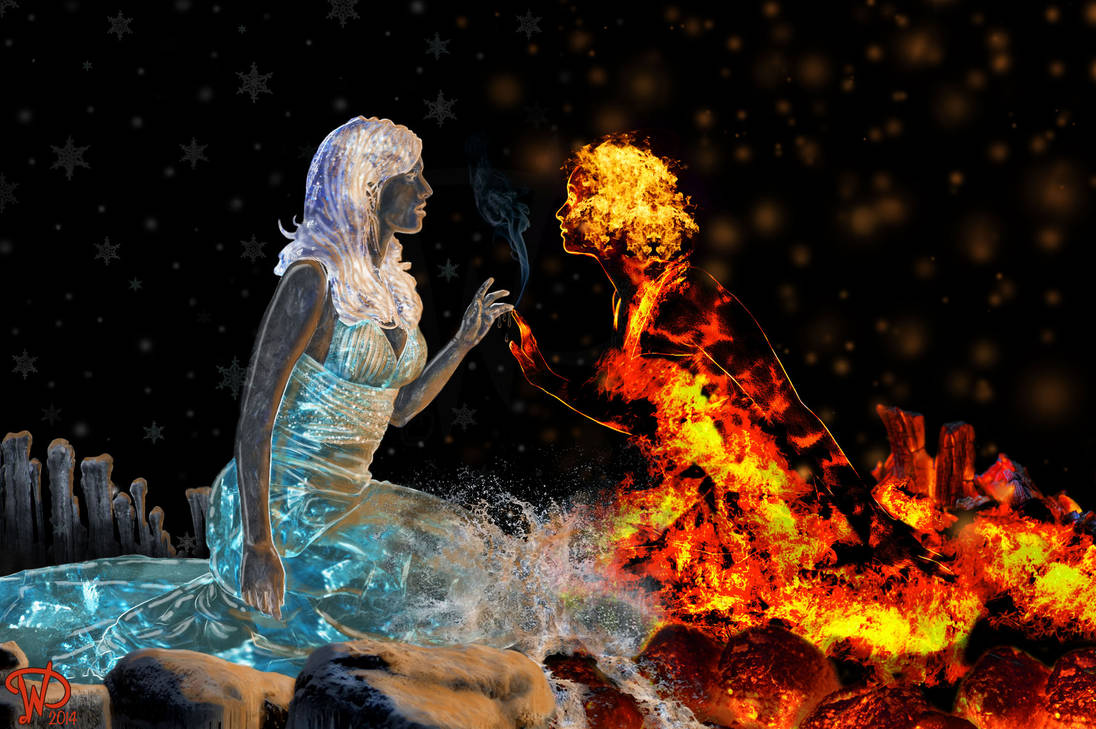 Огонь и вода стихи. Огонь и вода. Магия огня и воды. Лед и пламень. Огонь и лед.