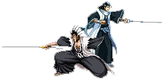 Byakuya + Zaraki sprite01 by forgottentea