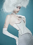 White Corset, White Skirt by AntisepticFashion