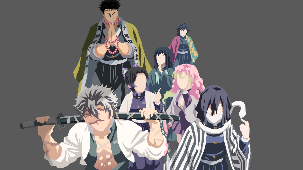Hasira Api All the current Hashiras Minimalist wallpaper (DS) by NotDyn on DeviantArt