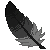 Decoration Right Black Feather