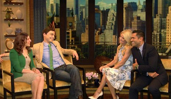Jim and Mayim at Live! With Kelly