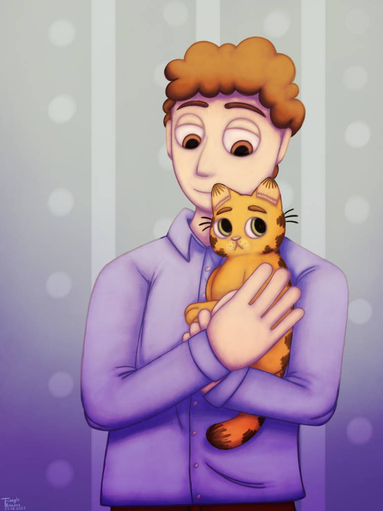 Loving owner with his cat by TriangleBanana on DeviantArt