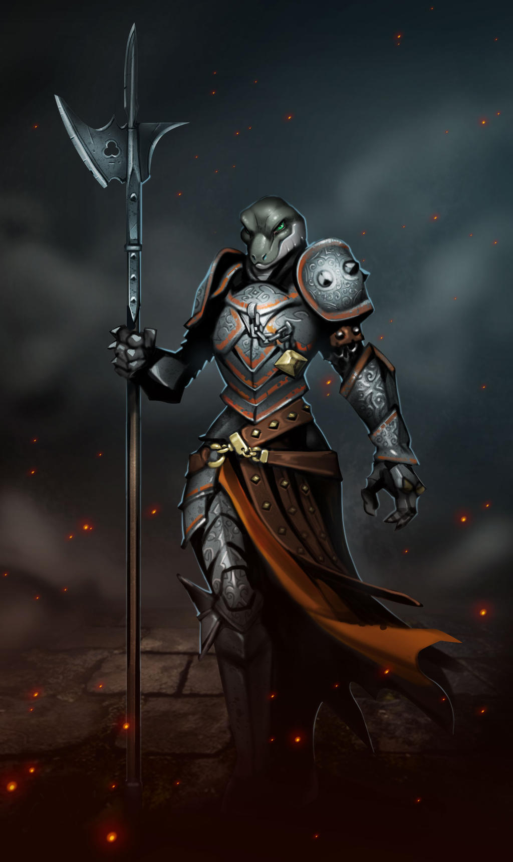 Reptilian Knight by chriskuhlmann on DeviantArt