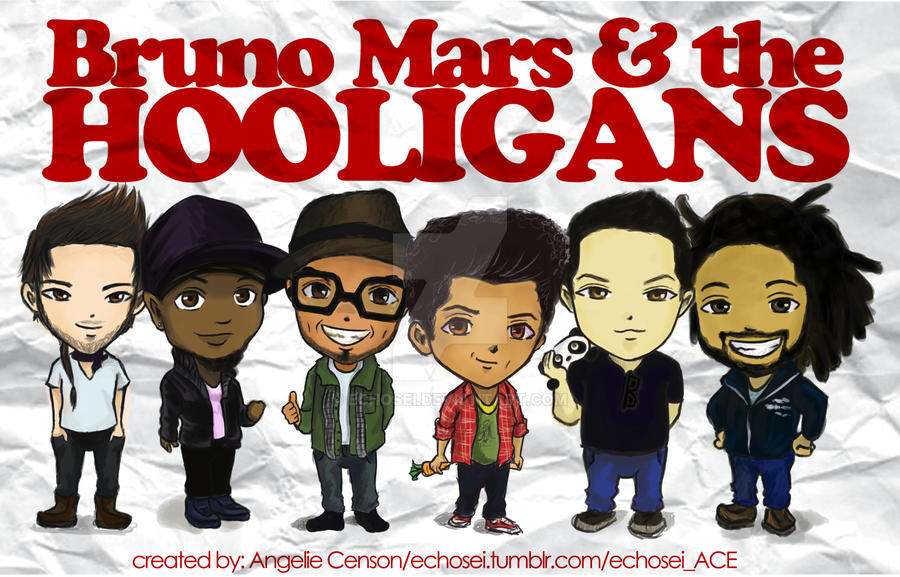 Bruno Mars and the HOOLIGANS by Echosei on DeviantArt