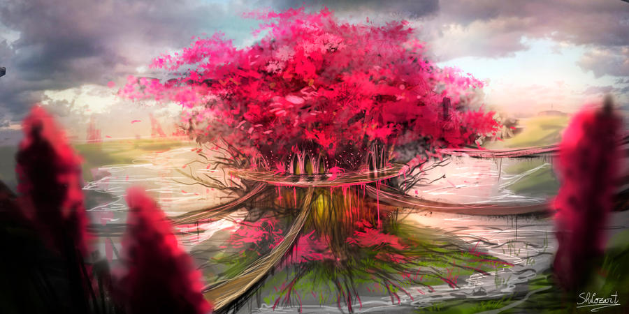 Pink Tree by Shilozart on DeviantArt
