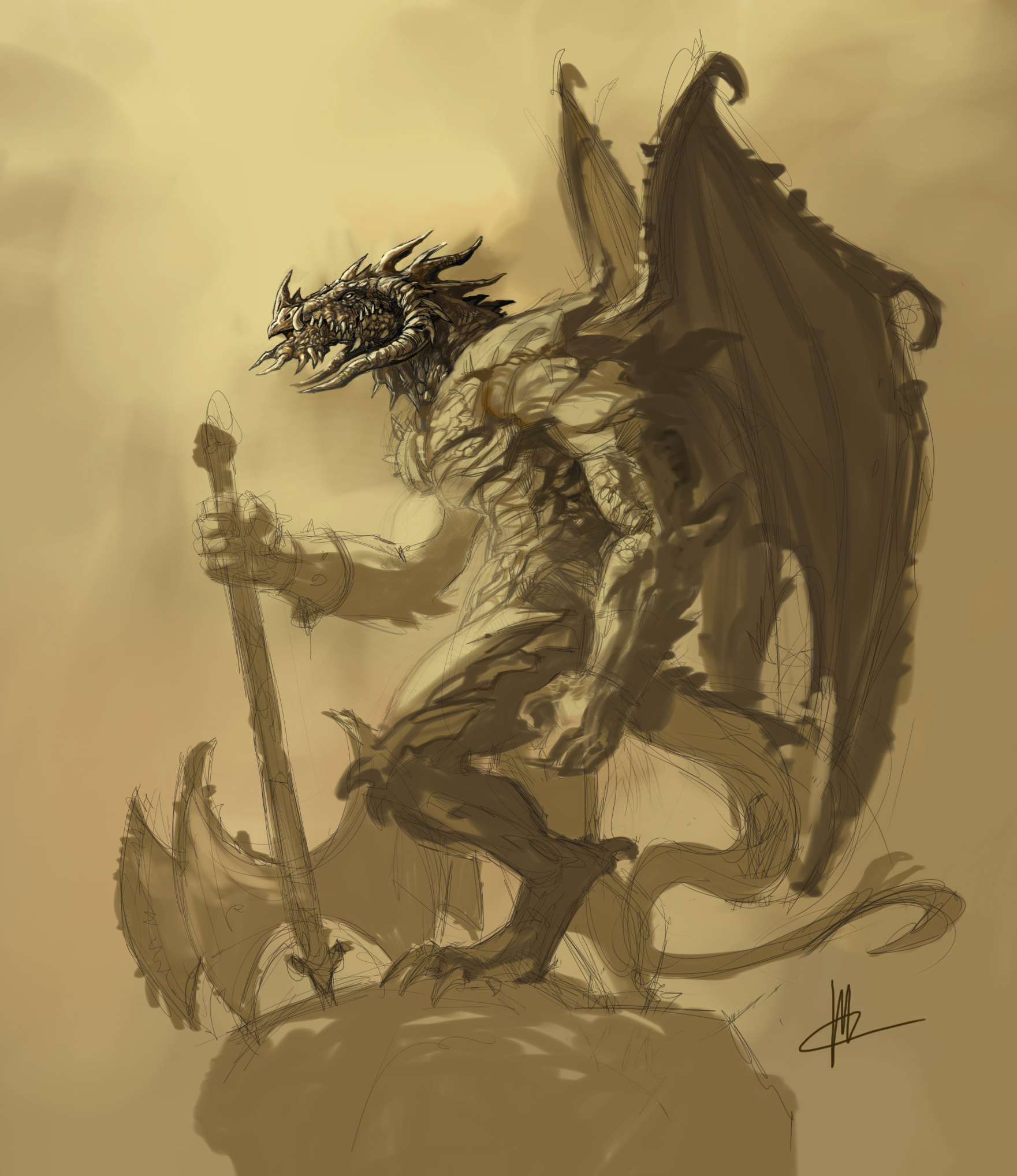 Humanoid dragon