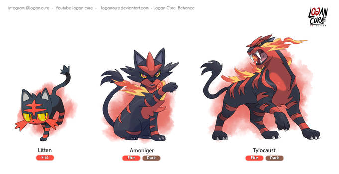 Litten line evolution concept  by logancure