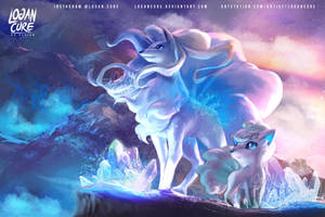 Alola Ninetales  and Vulpix