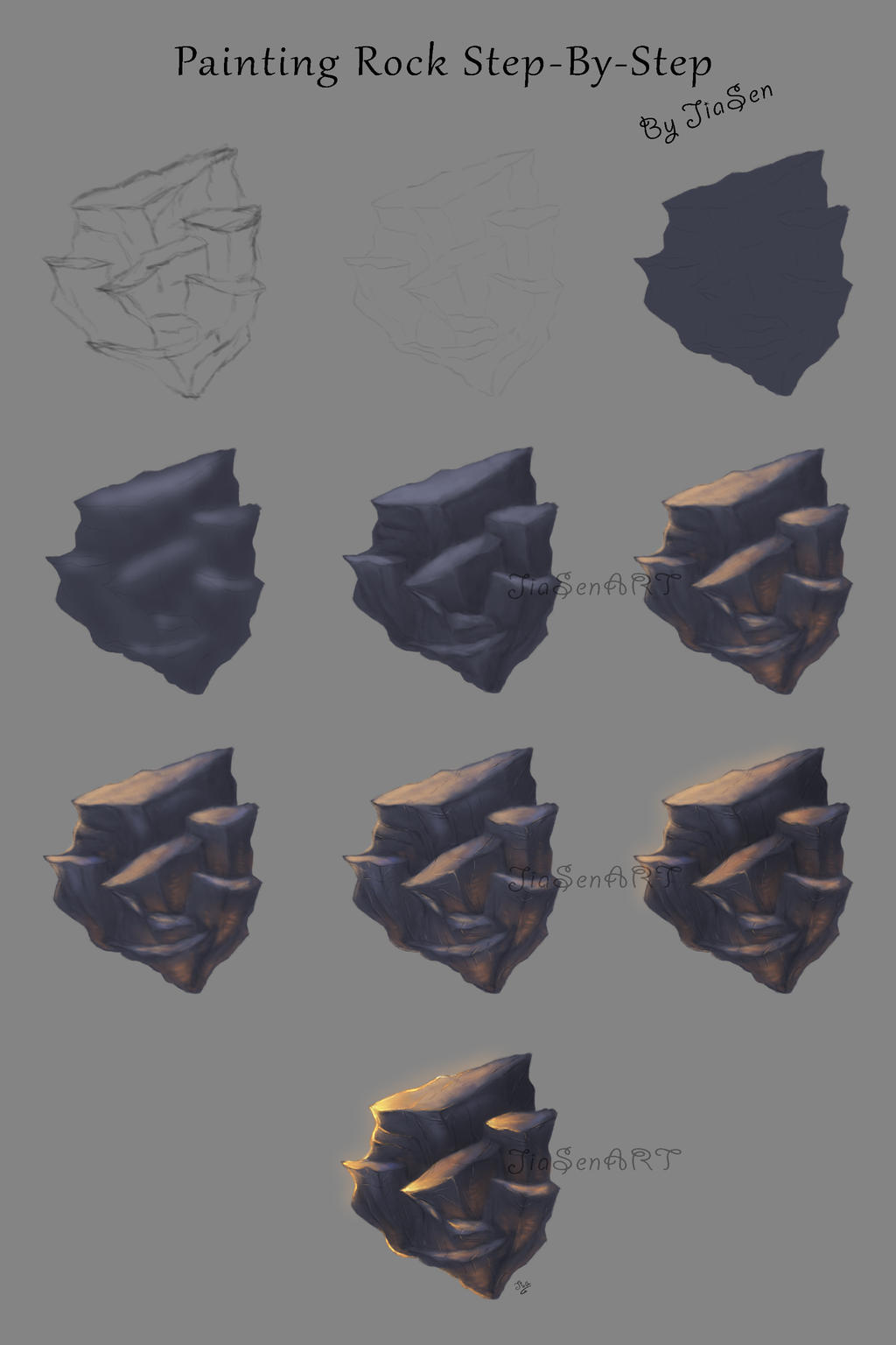 Rock Painting Tutorial By Jiasen On DeviantArt