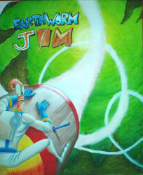 Earthworm Jim Painted