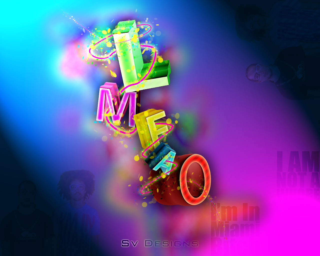 LMFAO - Wallpaper :3d typo: by shilpinator