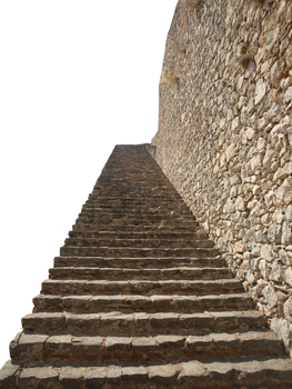 ancient stairs and wall PNG